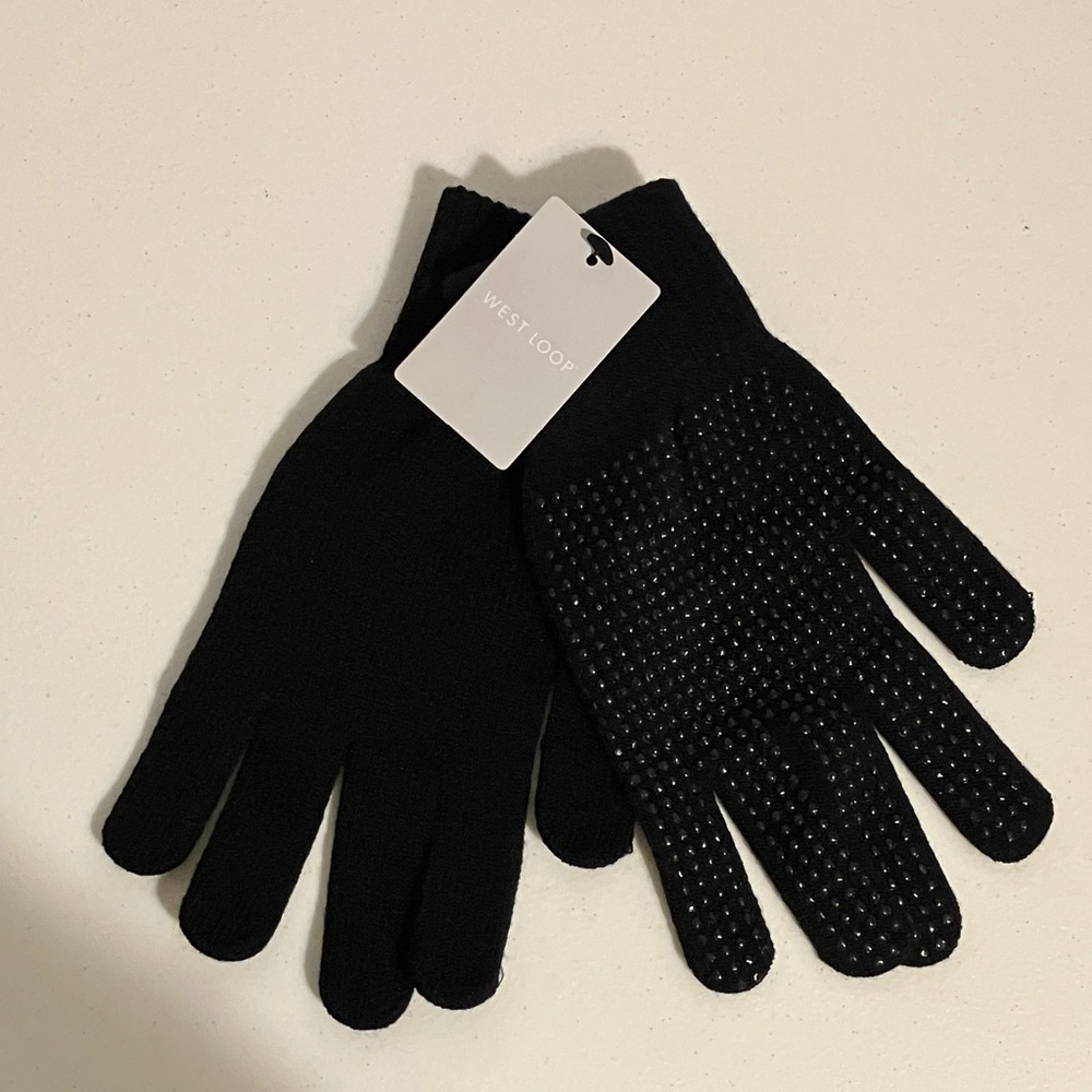 West Loop Men's Black Grip Gloves